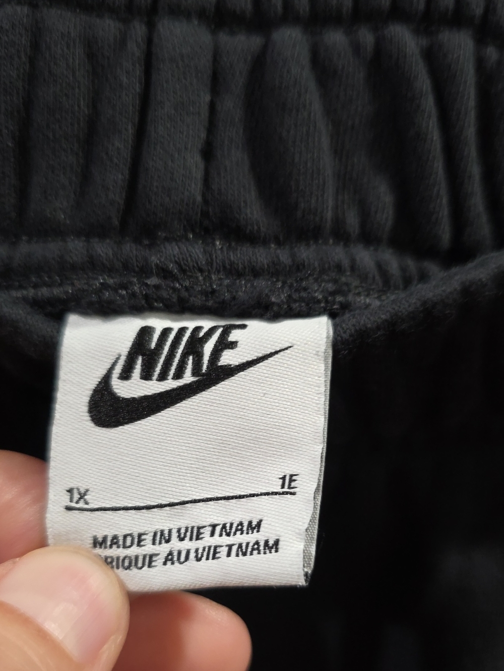 Nike Black Track Joggers with White Swoosh - Picture 4 of 6